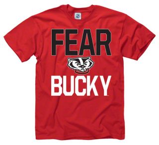 Wisconsin Badgers Red Fear Bucky T Shirt