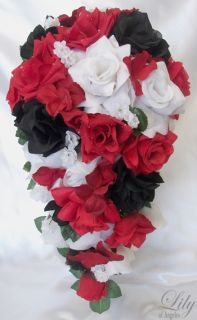   Bouquet Bride Decoration Package Package Flower Red Black