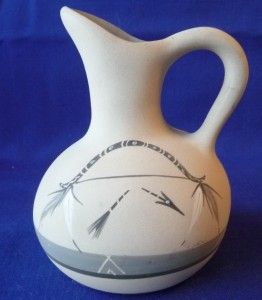 Pottery Vase 13 Broken Arrow Indian Bow South Western