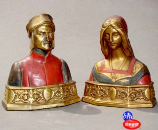 pompeian bronze bookends 1928