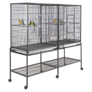   Flight Parrot Cage 32x21x62 Bird Cages Toy Finch Canary Budgie