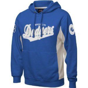 Brooklyn Dodgers MLB Majestic Cooperstown Captain Hooded Sweatshirt XL 