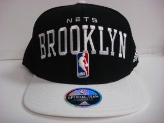 Brooklyn Nets Cap Flat Brim Adidas Snapback Hat Authentic 2012 Draft 