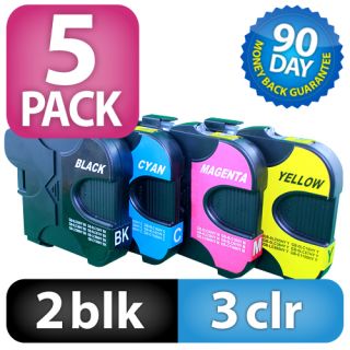 Compatible Ink for Brother LC65 2BK 3Clr LC 65 5 Pak