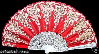   Gold Lace Spanish Wedding Party Folding Beautiful Dancing Hand Fan New