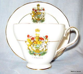 ridgway royal adderly canada souvenir cup saucer 