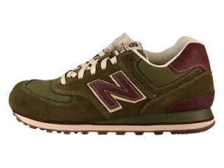 ML574USO] NEW BALANCE THE 574 MENS OLIVE GREEN/BURGUNDY SIZES 8 TO 13