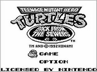 Teenage Mutant Ninja Turtles 2 Back From the Sewers Nintendo Game Boy 