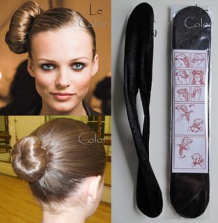 HQ Lady Hair Accessory Roll EZ Bun Maker Velvet Ballet