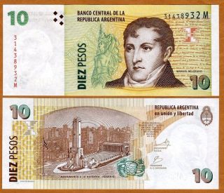 Argentina, 10 Pesos, ND (2003), P 354, M serie (2011), UNC