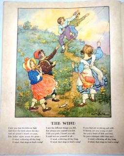 1929 Antique Child Garden Verses Clara M Burd Stevenson