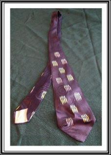 Vintage 50s Brummell Rayon Print Shimmer Tie Swing RAB