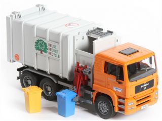 Bruder Man TGA Side Loading Kids Garbage Toy Truck 02761 New Same Day 