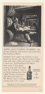 1980 Jack Daniels Whiskey Barrelman Lawrence Burns Ad