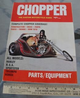    CHOPPER MOTORCYCLE GUIDE 183 pages Harley BSA Triumph Custom Parts