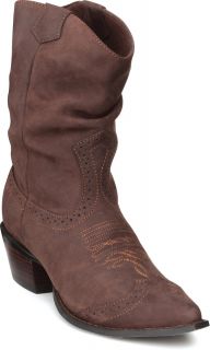 DURANGO CRUSH RD8423 Leather Brown Shorty Slouch Western Cowgirl Boots 