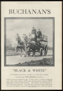 1923 Horse Wagon Photo Buchanans Black White Scotch Whisky Ad
