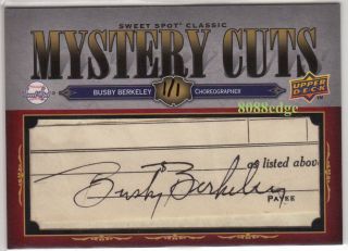2008 Mystery Cuts Auto Busby Berkeley 1 1 of Autograph Director 