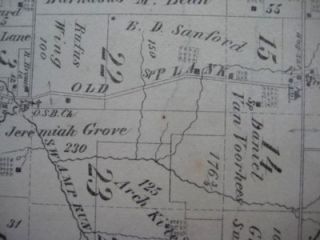 1875 RR Map Licking Township Avondale Buckeye Lake Ohio