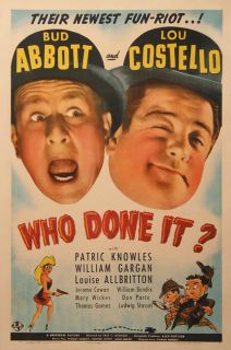 Who DONE It 1942 Abbott Costello Mystery Comedy Classic