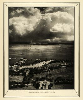 1931 Print Alfred Buckham Miami Florida Captain Aerial View Coastline 