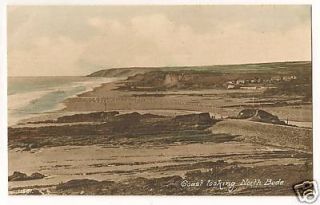 Coast Looking North Bude Cornwall Vintage Postcard 281