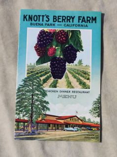 1950s Knotts Berry Farm, Buena Park, Ca. Chicken Dinner Restaurant 