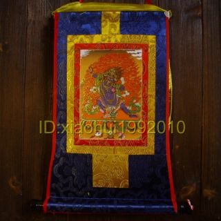   Tibetan Thangka Cover Custodian of Like Vajrapani Buddha