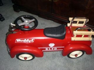 buddy l toy ride on fire engine cool old school retro ride euc