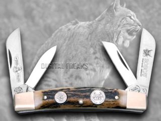 Buffalo Creek Deer Stag Bobcat Congress Pocket Knives