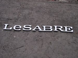 Buick LeSabre Fender Script Emblem Letters Badge Decal Nameplate 