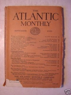 Atlantic September 1923 Ramsay Traquair Henry C Link
