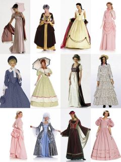 Burda Ladies Historical Costume Sewing Patterns Selection