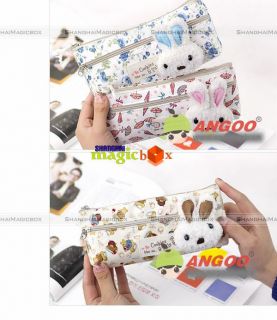 Cute Rabbit Bunny Pencil Pen Case Cosmetic Makeup Bag