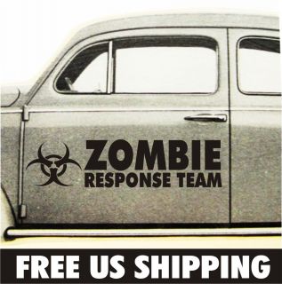   Zombie Response Team Door vinyl decal v i car window bumper sticker