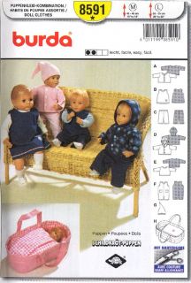 Burda Doll Clothes Sewing Pattern Puppen Poupees Uncut