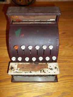  Vintage Metal Toy Cash Register