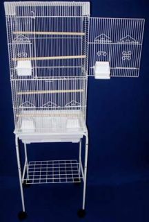 New Bird Cage Cages 18x14x58 with Stand 6824 White
