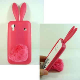 Pink Rabbit Fluffy Tail Touch 4 Case Soft Back Cover Case For Ipod 