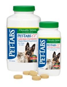   Pet Tabs CF Calcium Formula Dog Vitamin Mineral Supplement 60ct