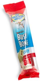Busy Bone Chew Treats for Large Dogs, 7 Ounce Bags (Pack of 8)