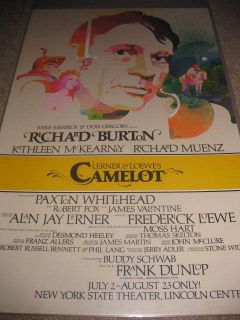 Camelot w Richard Burton Original Broadway Poster