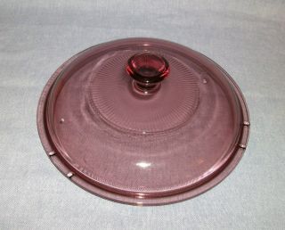 Pyrex Corning Vision Pan Cranberry Replacement Lid V1 5c for 6 5 