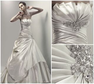 NEW GENUINE Enzoani Blue Calistoga Wedding Dress US Sz 10 W/ Swarovski 