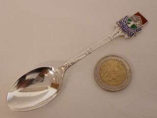    Silver Enamel Souvenir Spoon Callander 1961 Birmingham Hallmarks