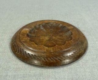 Antique Civil War Wood Wooden Cookie Butter Candy Mold Flower Stamp 