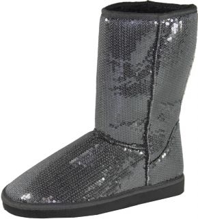 Label Womens Cupcake 90 Pewter Sequins Boots