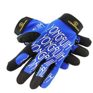 2012 Cycling Bike Bicycle Full Finger Gloves Size M XL Blue