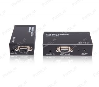 VGA UTP 1x1 Splitter Extender by Cat5e/6 cable up to 300M with Audio