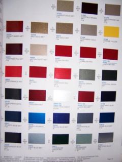 1999 Sherwin Williams Paint Domestic Car Color Manual Y